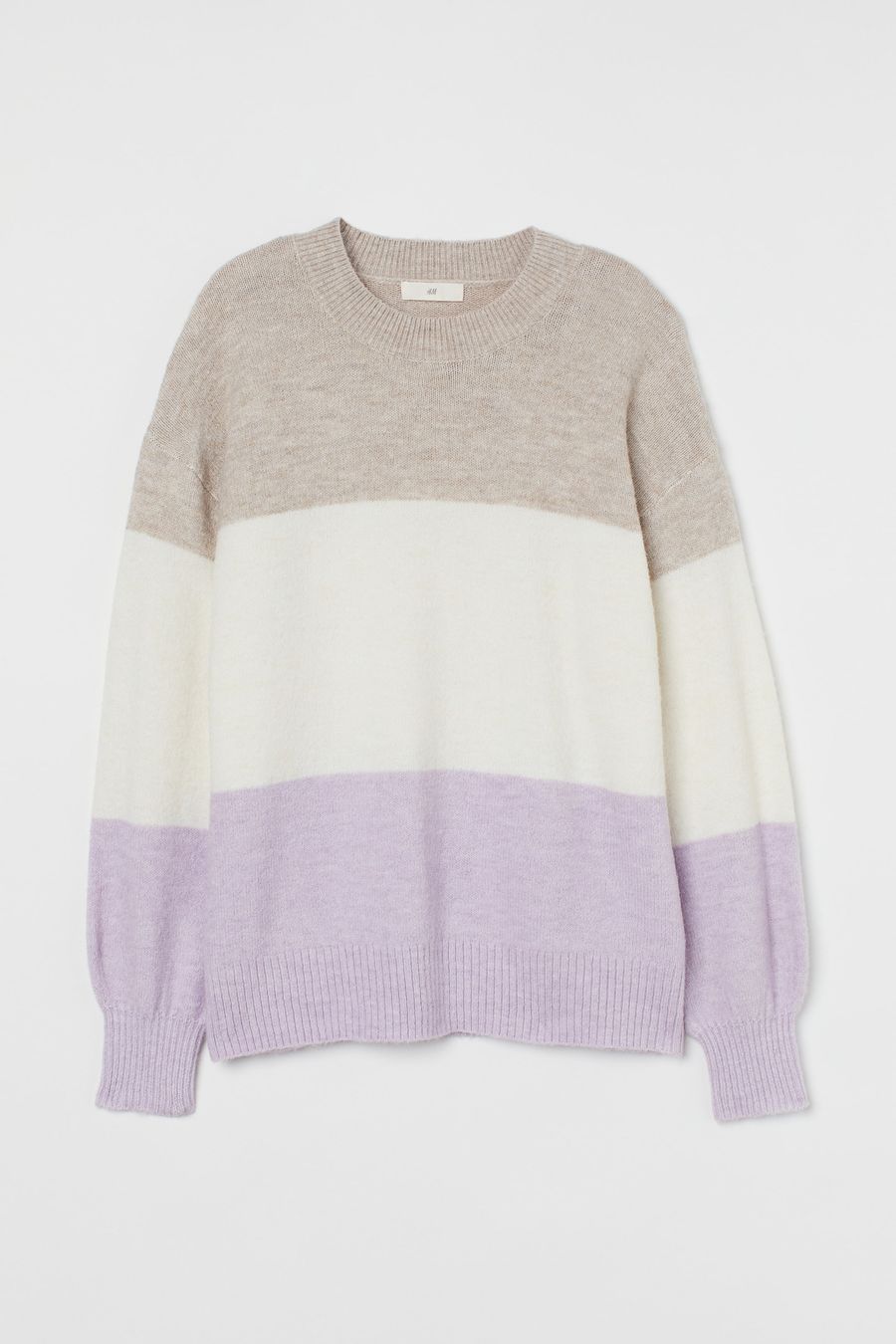 H&M Maglioni & Felpe: H&M Pullover gestreift, beige/lila, Gr. S – Usato da Adliswil venduto da coconut1289 2