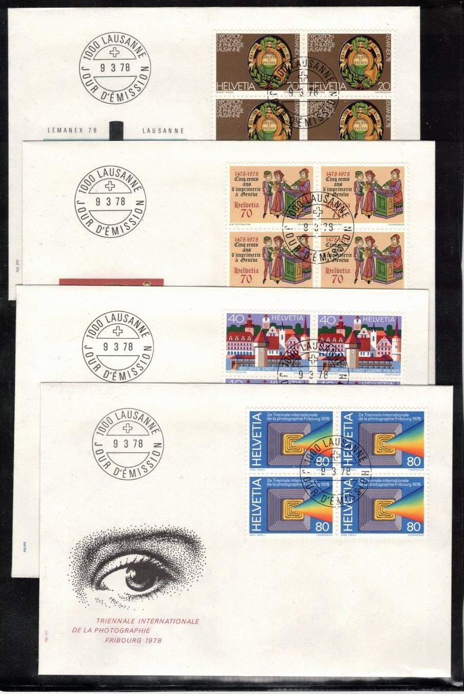 Tous les timbres: 1978 FDC  4 er Ausgabetag 1978 – Neuf (Voir description) à Rheinau par loxis
