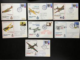 Aviatikbelege Grossbritannien mit Ankunftsstempeln 1971/72