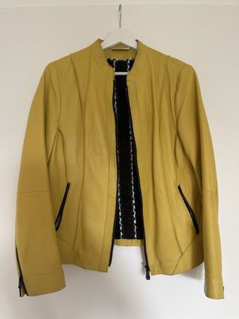 Damen Lederjacke Gerry Weber gelb Grösse 42 guter Zustand