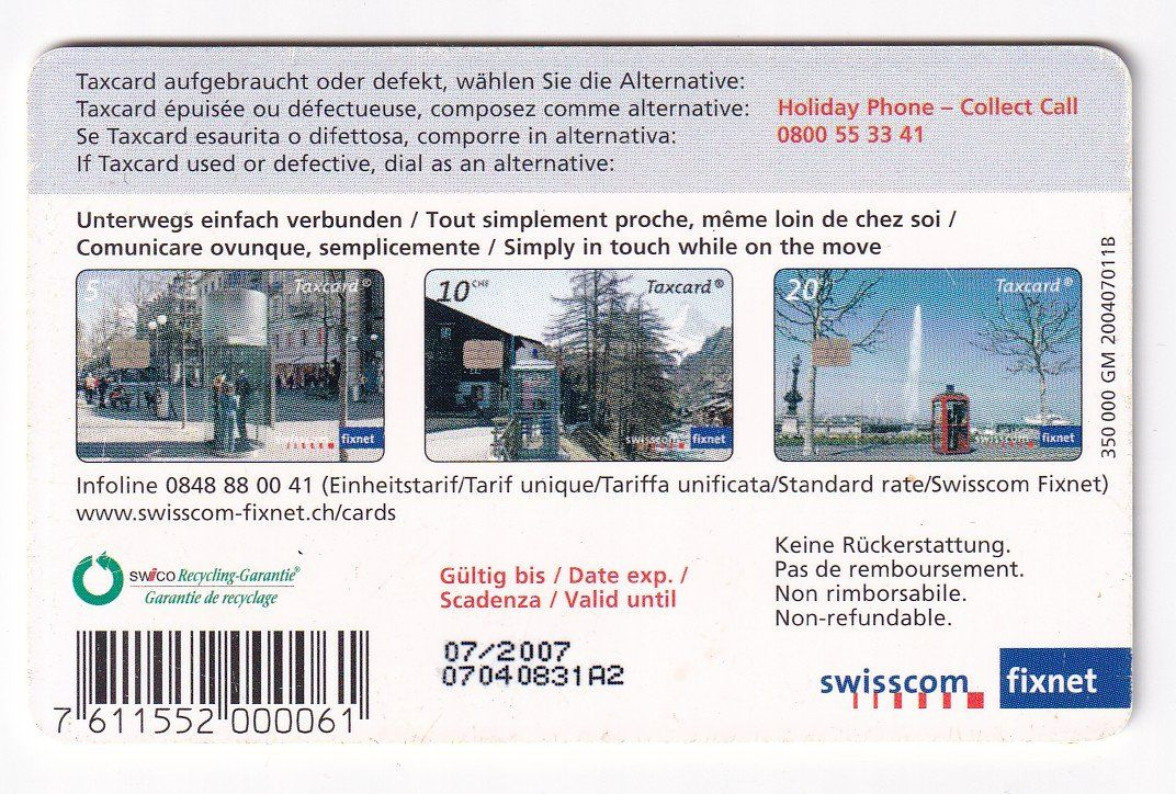 Telefon- & Taxkarten: Telefonkarte – Gebraucht aus Neuchâtel von karlpierrino 1