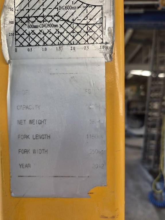 Carrelli elevatori e a forche: Transpallet elevatore manuale 1000 kg anno 2012 – Usato da Rivera venduto da GenerelliSA 4