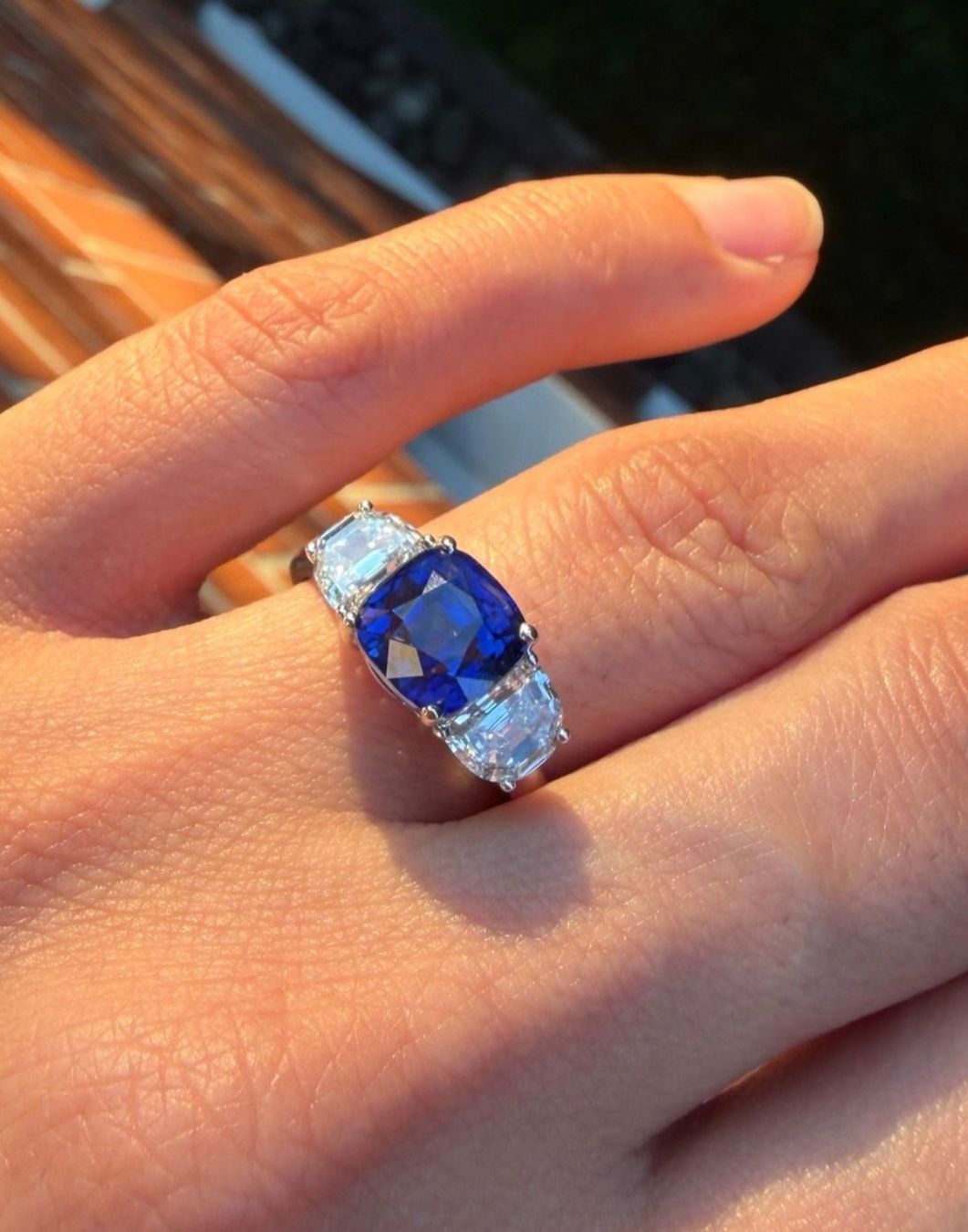 Anelli: Saphir Diamant Ring 4.19 ct GRS Typ Royal Blue – Nuovo e nell'imballaggio originale da Wallisellen venduto da mou_88kg