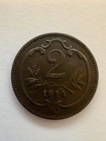 2heller Bronzemünze 1914