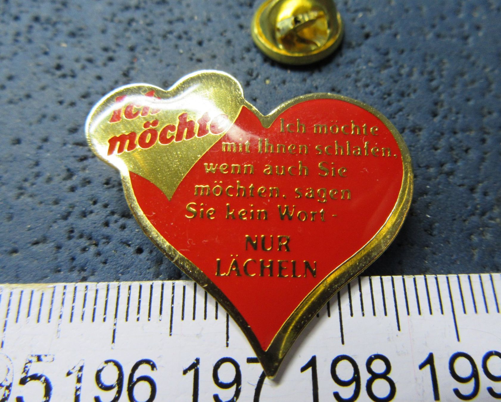 Swiss Placchette & Badge: ICH MÖCHTE ..... NUR LÄCHELN PIN GLASIERT – Usato da Ettingen venduto da Hausi4711 2