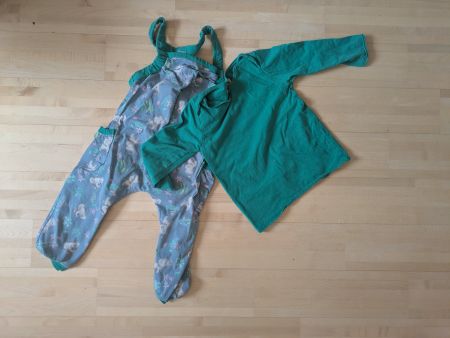 Latzhose mit Langarmshirt Gr. 92
