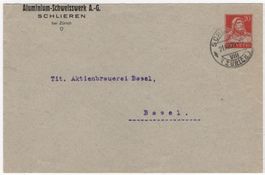 20 Rp. Tell orangerot - rare Privatganzsache von SCHLIEREN