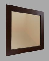Miroir design 75×75  cadre chêne wengé | Paul Yanacopoulos