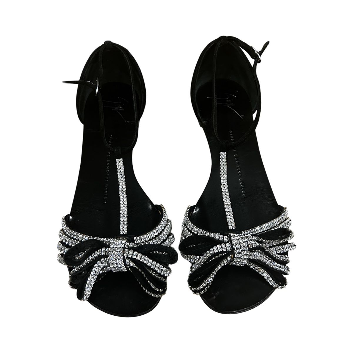 Zanotti Damenschuhe: Giuseppe Zanotti Black Embellished Sandals, Size 37 – Gebraucht aus Bursinel von rud_9mxh