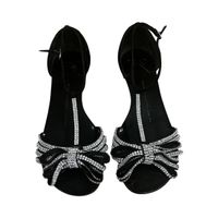 Giuseppe Zanotti Black Embellished Sandals, Size 37