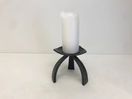 Brutalistischer, skulpturaler Stahl Kerzenständer 70 - 80er