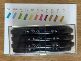 Touch Doppelspitz Filzstifte – 11er Set - Farbig
