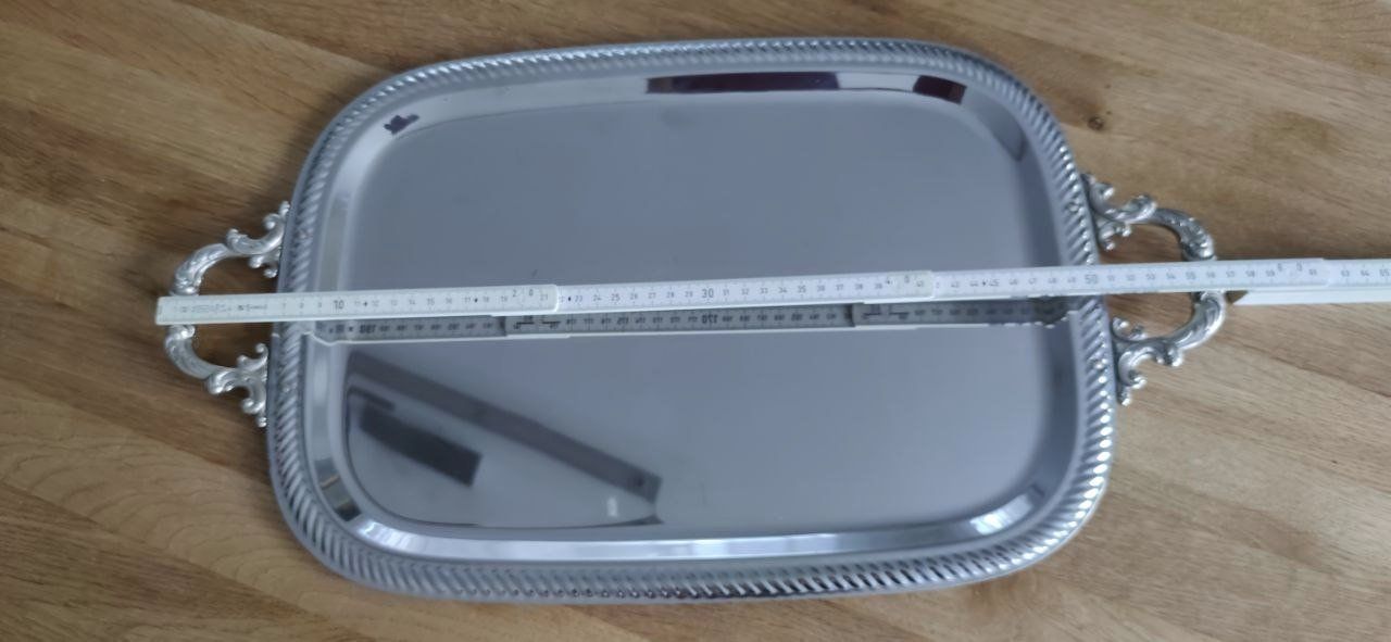 Piatti di portata: 3 Servierplatten mit dekorativen Griffen – Usato da Eiken venduto da alipanther01 4