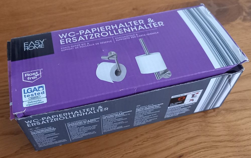 MSV WC Toilettenpapierhalter Stehend Papierrollenhalter Ersatzrollenhalter 2in1