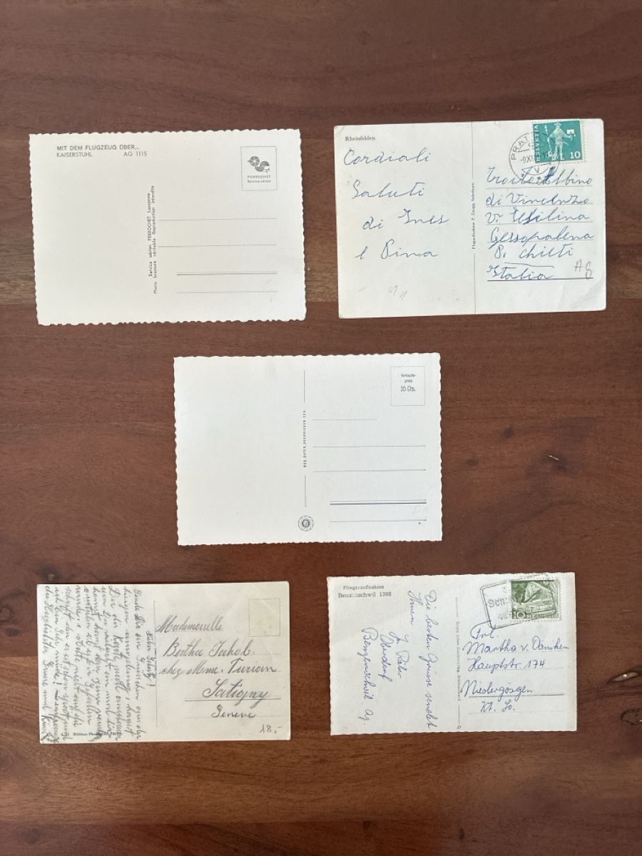 Cartoline postali: 10 Ansichtskarten Schweiz Luftaufnahmen vom Kt. Aargau  – Usato da Oftringen venduto da Cla.vD.74 3