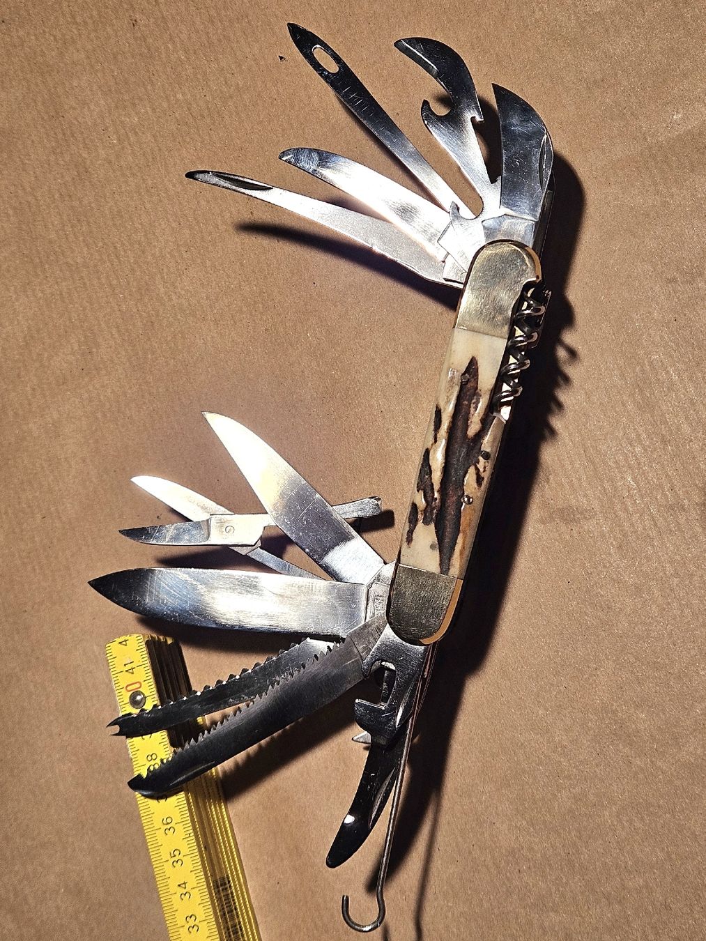 Coltelli tascabile: 17 FUNKTIONEN MIT HIRSCHHORN GRIFFSCHAHLEN . – Nuovo e nell'imballaggio originale da Maschwanden venduto da OliverM05 2