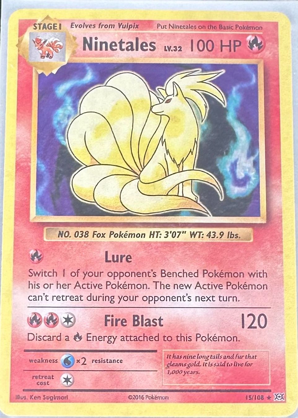 Pokémon Carte collezionabili: Ninetales 15/108 Englisch Pokémon Evolutions Holo – Nuovo (secondo la descrizione) da Dübendorf venduto da TrimTrend
