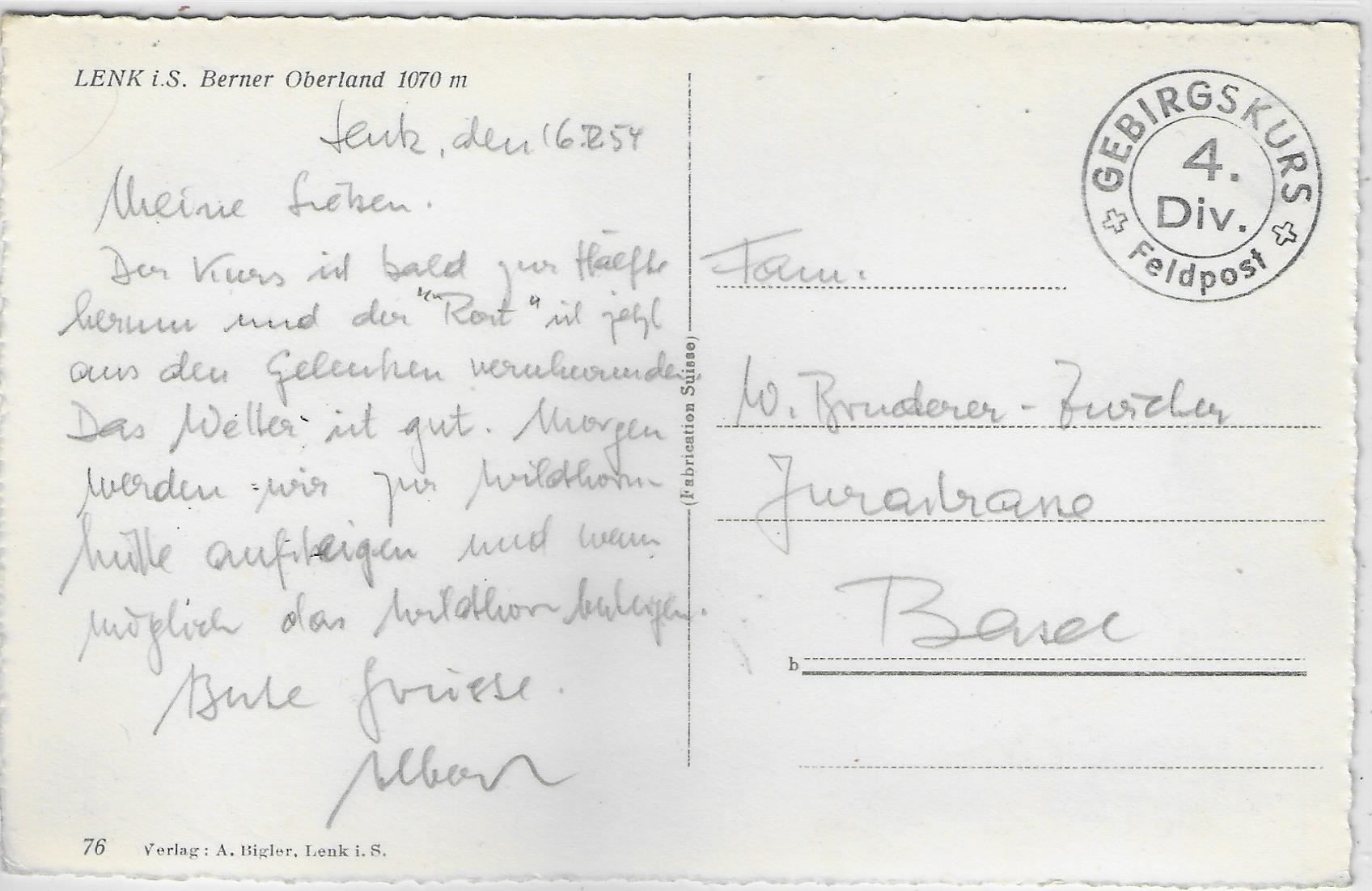 Cartoline postali: Lenk - Generalansicht im Winter – Usato da Ettingen venduto da Kartenplanet 1