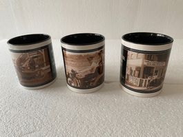 Harley Davidson Tassen Set 3 Stk. mit Aufdruck vintage