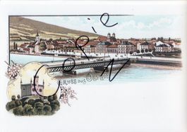Gruss aus Olten -  (AK Lithoansicht um 1900 im Form. A4)