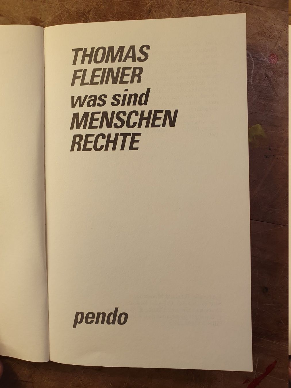 Bücher: Was sind Menschenrechte - Thomas Fleiner – Gebraucht aus Zürich von loosebone 1