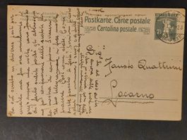 Postkarte 1920, Basel nach Locarno, 1920