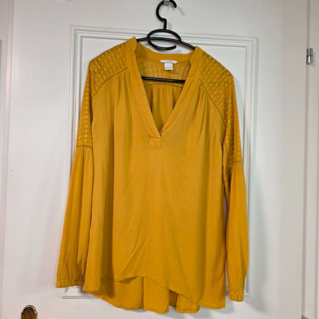H&M Camicette: H&M gelbe Bluse, Boho-Stil, Größe M – Usato da Wald ZH venduto da CapLux 1