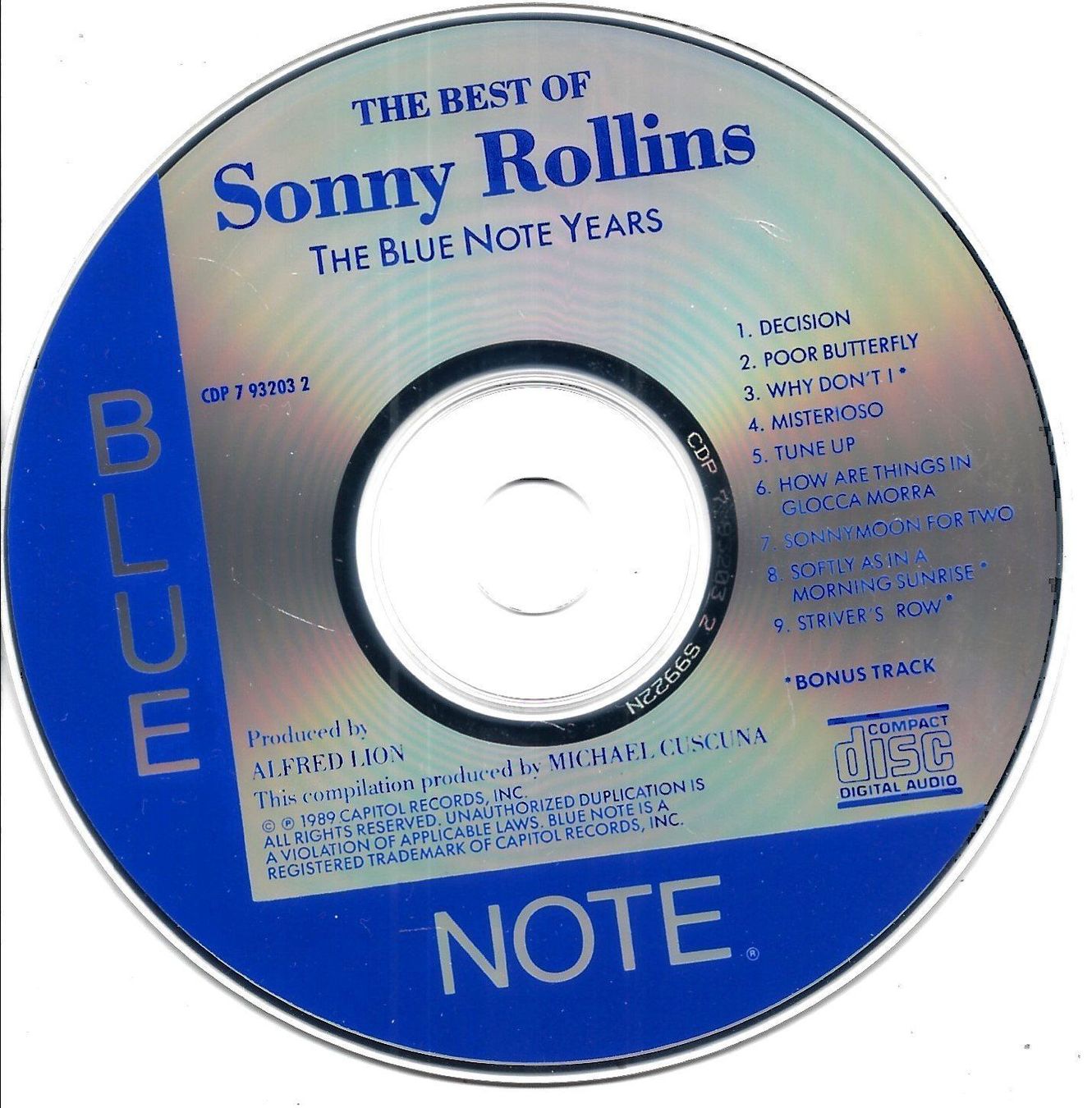 CD: Sonny Rollins BLUE NOTE Horace Silver J.J.Johnson Bop JazzCD – Usato da Kandergrund venduto da Sososo 5