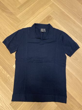 Men's H&M Premium Quality Navy Polo Shirt - Size Small