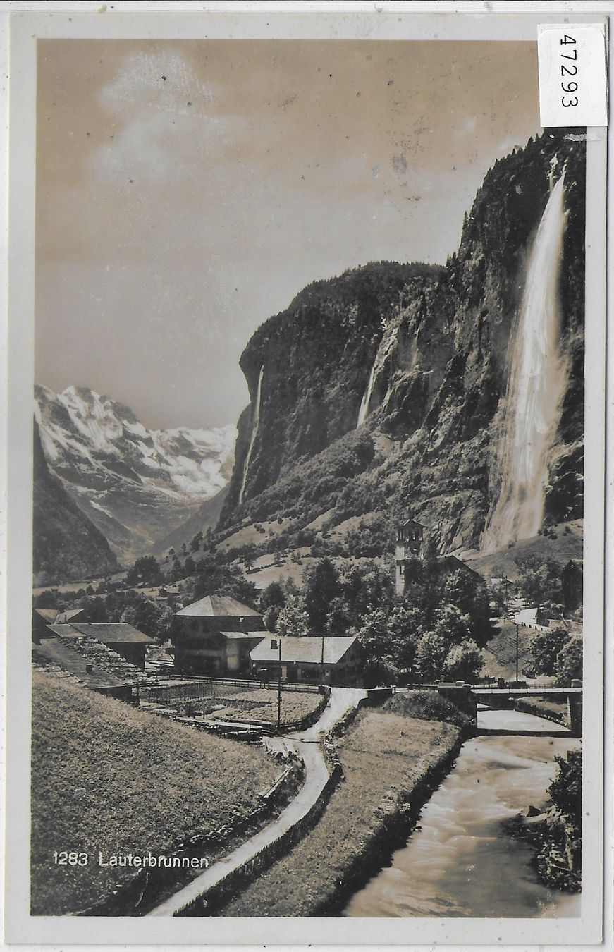 Ansichtskarten: Lauterbrunnen - Dorfpartie – Gebraucht aus Ettingen von Kartenplanet