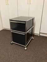 Schwarzer USM Rollkorpus mit zwei Schubladen