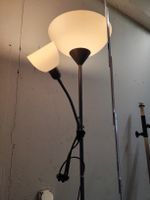 Deckenfluter mit 2 Leselampe silberfarben gebraucht