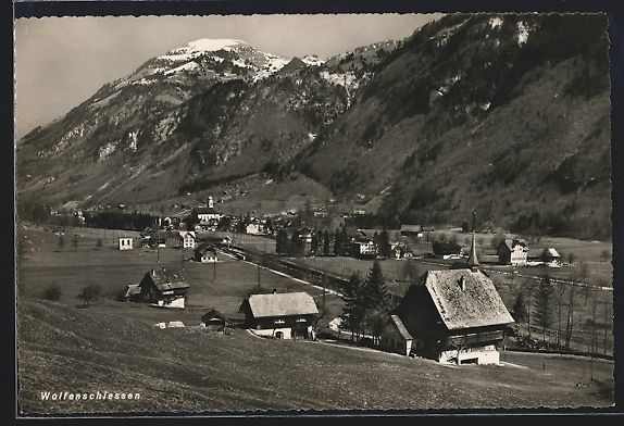 Cartoline postali: Wolfenschiessen, Gesamtansicht mit Bergb – Usato da Berlin venduto da bartko-reher