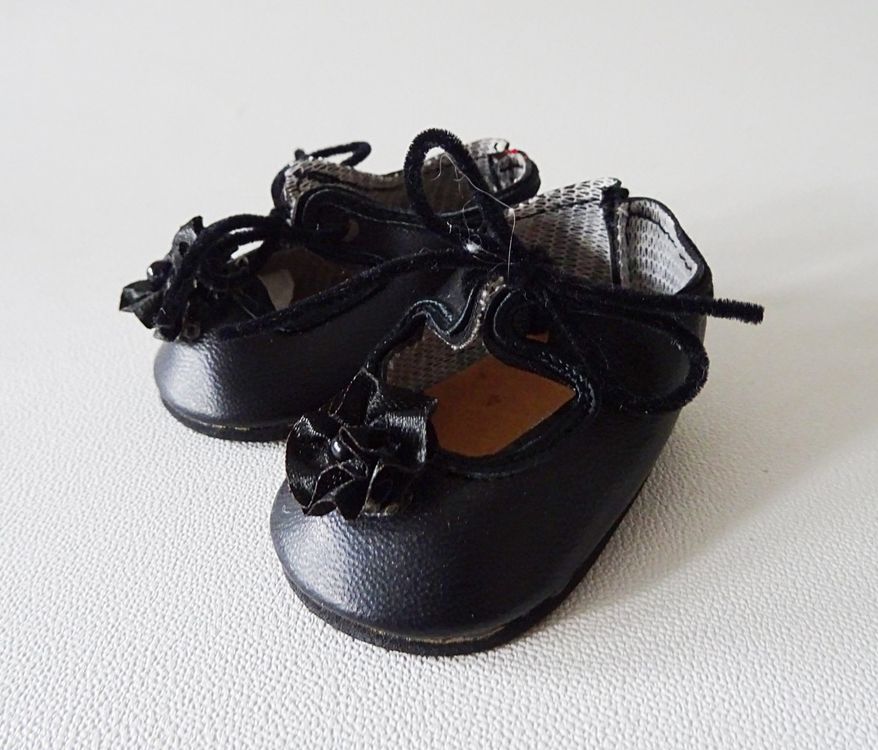 3 Paar Puppenschuhe Für 17cm Puppen - Vinyl Mini-Schühchen In Schwarz, Weiß, Braun