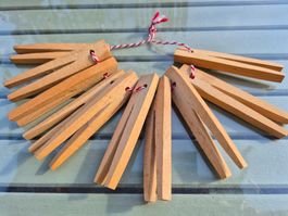 Dekorative, antike Holz-Wäscheklammern, Vintage!