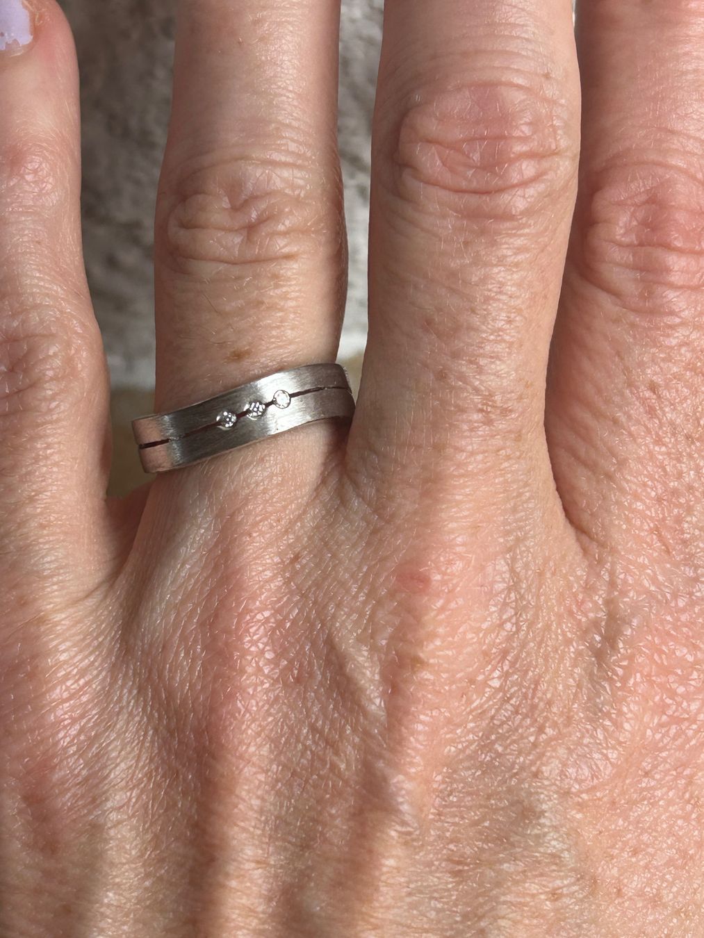 Anelli: Silber Ring 3times white (54) – Usato da Dittingen venduto da Bijoubelle 1