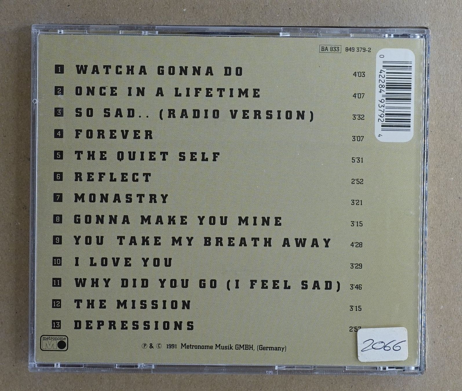 CD: Gregorian – Sadisfaction - T4 – Usato da Sessa venduto da discoverymedia 1