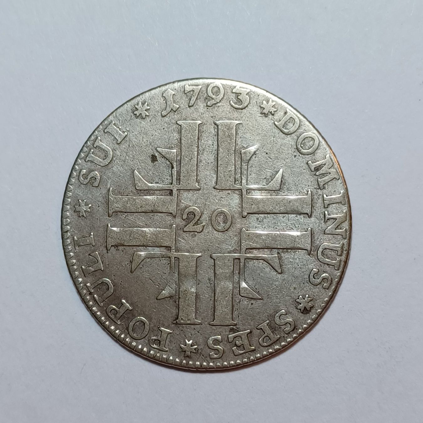 Tutti le monete: 20 Kreuzer 1793 Luzern s-ss – Usato da Pfäffikon ZH venduto da Welt_Muenzen