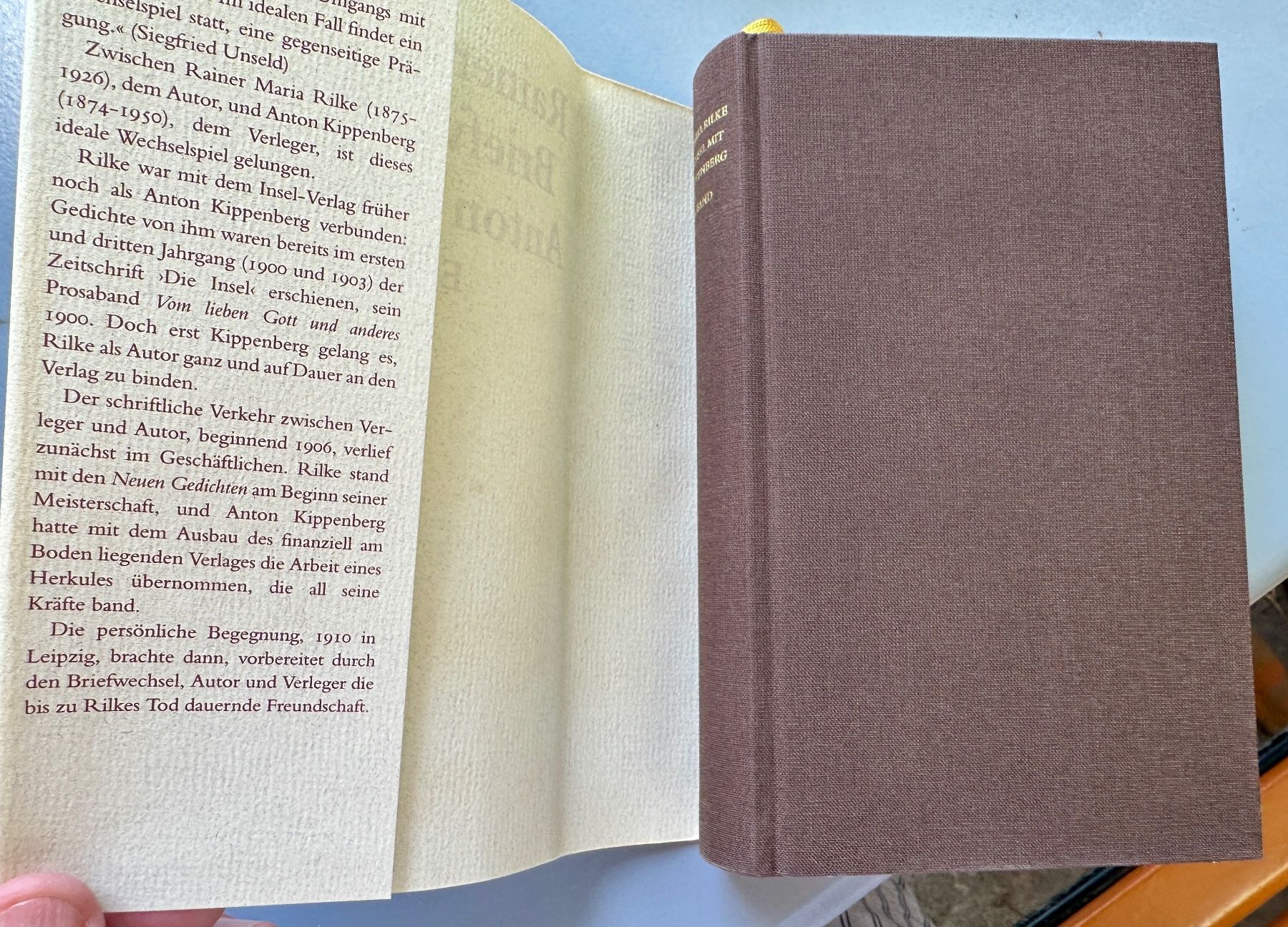 Libri: Rainer Maria Rilke: Briefwechsel mit Anton Kippenberg. – Usato da Zürich venduto da allp 1