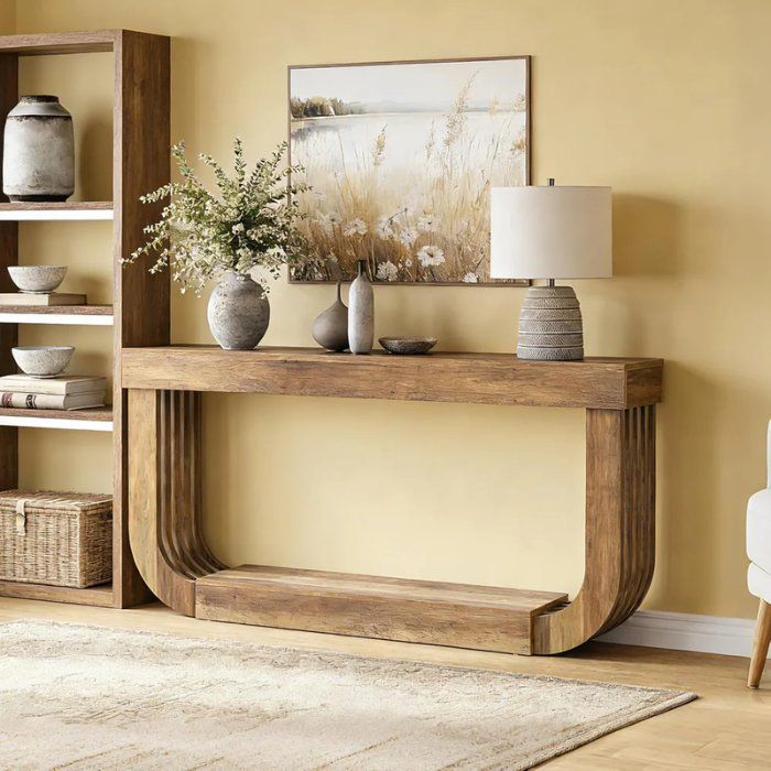 Tavoli: Konsolentisch 180cm 2 Ebenen Holz U-Design – Nuovo e nell'imballaggio originale da Gretzenbach venduto da Genfi-Shop 5