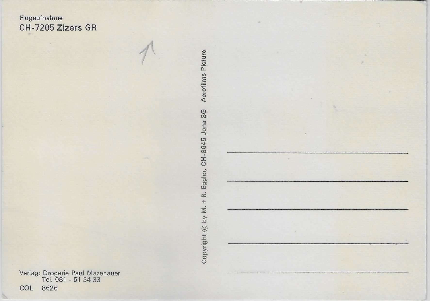 Cartoline postali: Flugaufnahme Zizers GR – Antico da Ettingen venduto da Kartenplanet 1
