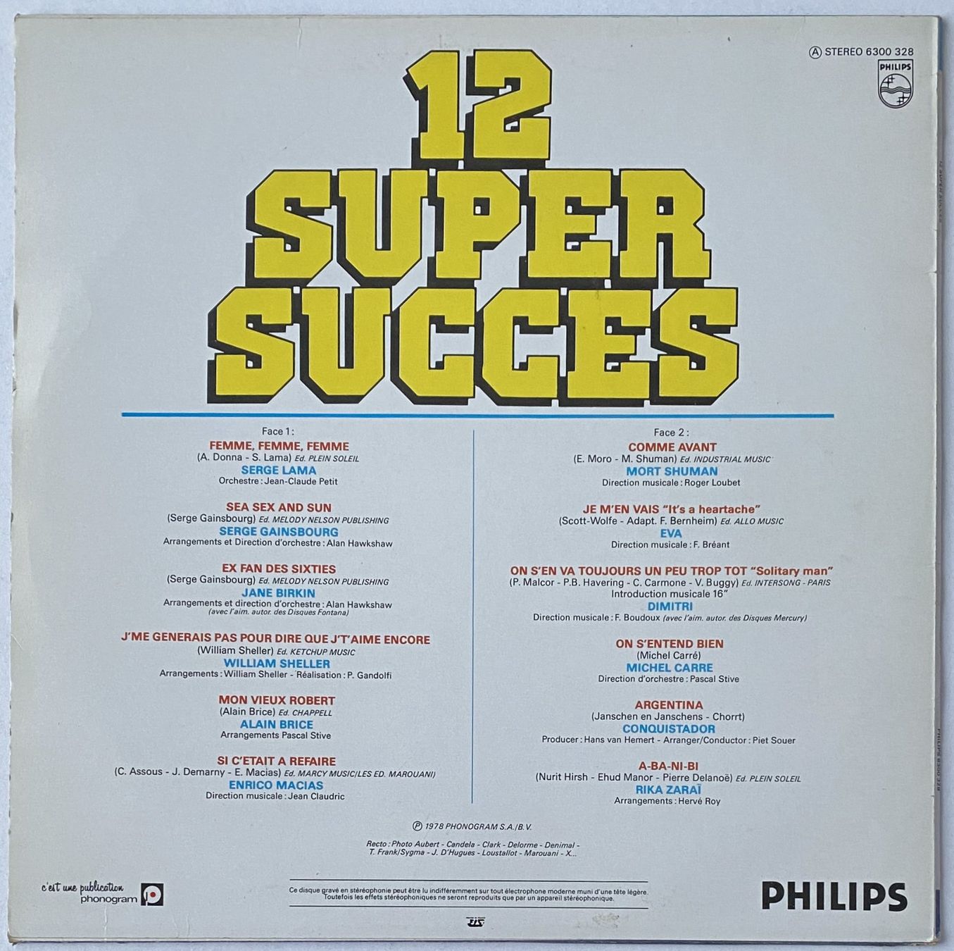 Dischi in vinile: 12 Super Succes (Pop, Chanson) – Usato da Flums venduto da Empe1 1