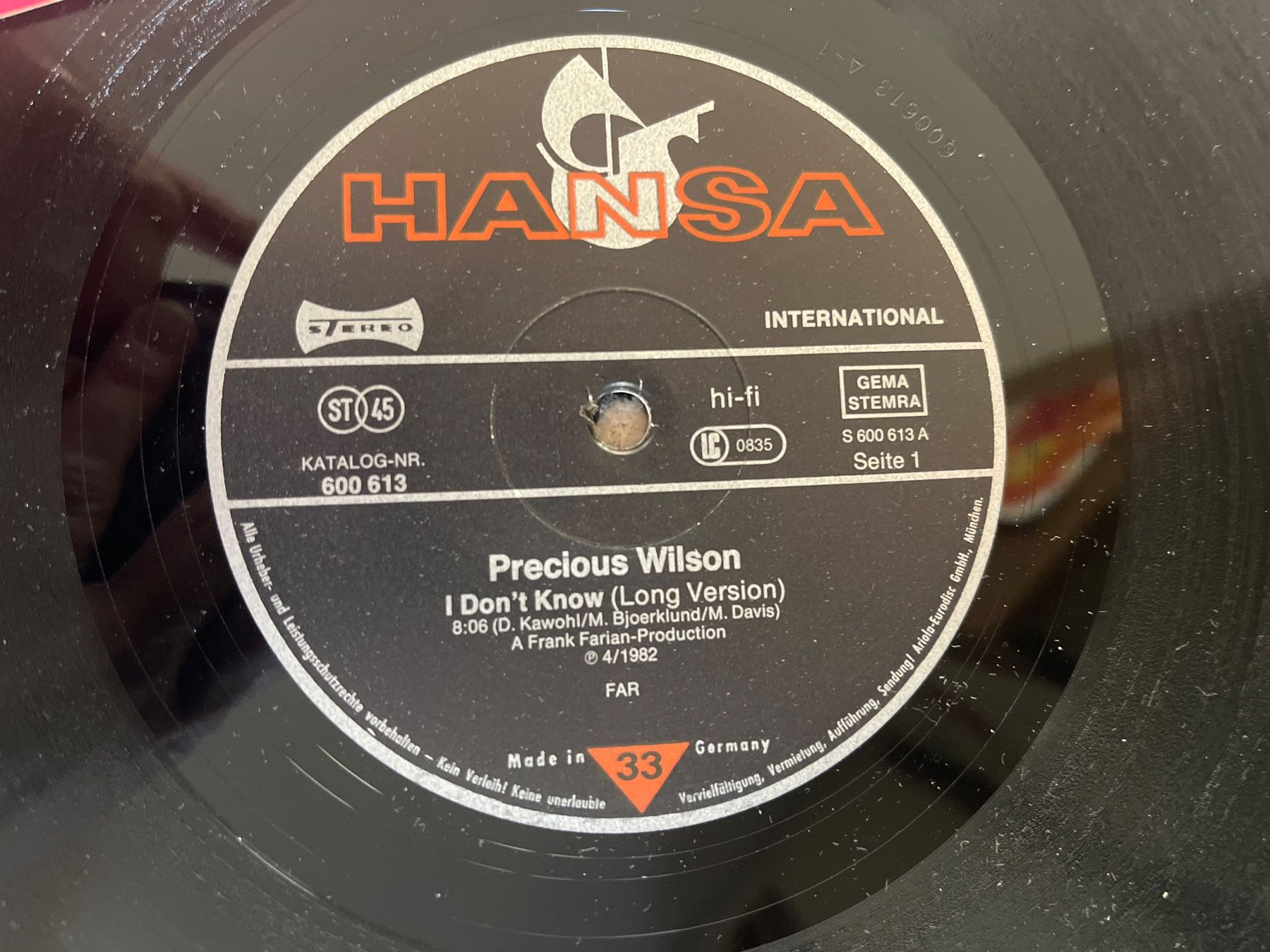 Dischi in vinile: A393/Precious Wilson - I Don't Know - Super Sound Single – Usato da Frutigen venduto da Philippe_jsp 2