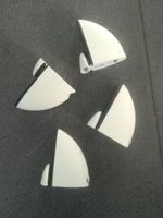 4 Glasscheibenwandhalter weiss
