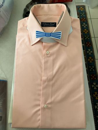 Camicia arancio Vittorio Nava tg.15/38 fresca di lavanderia