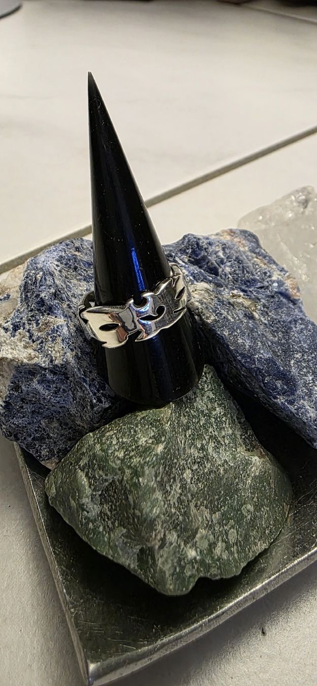 Ringe: Sterling Silberring mit coolem Muster / Tribal massiv – Neu (gemäss Beschreibung) aus Fislisbach von Eye-Arts 2