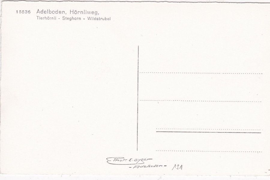 Cartoline postali: Adelboden, Hörnliweg, um 1945 – Usato da Frauenfeld venduto da POML 1