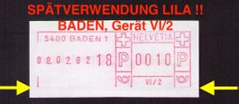 SFS 6_5400 BADEN 1_SPÄTVERWENDUNG LILA-FARBBAND_Gerät Vl/2 !