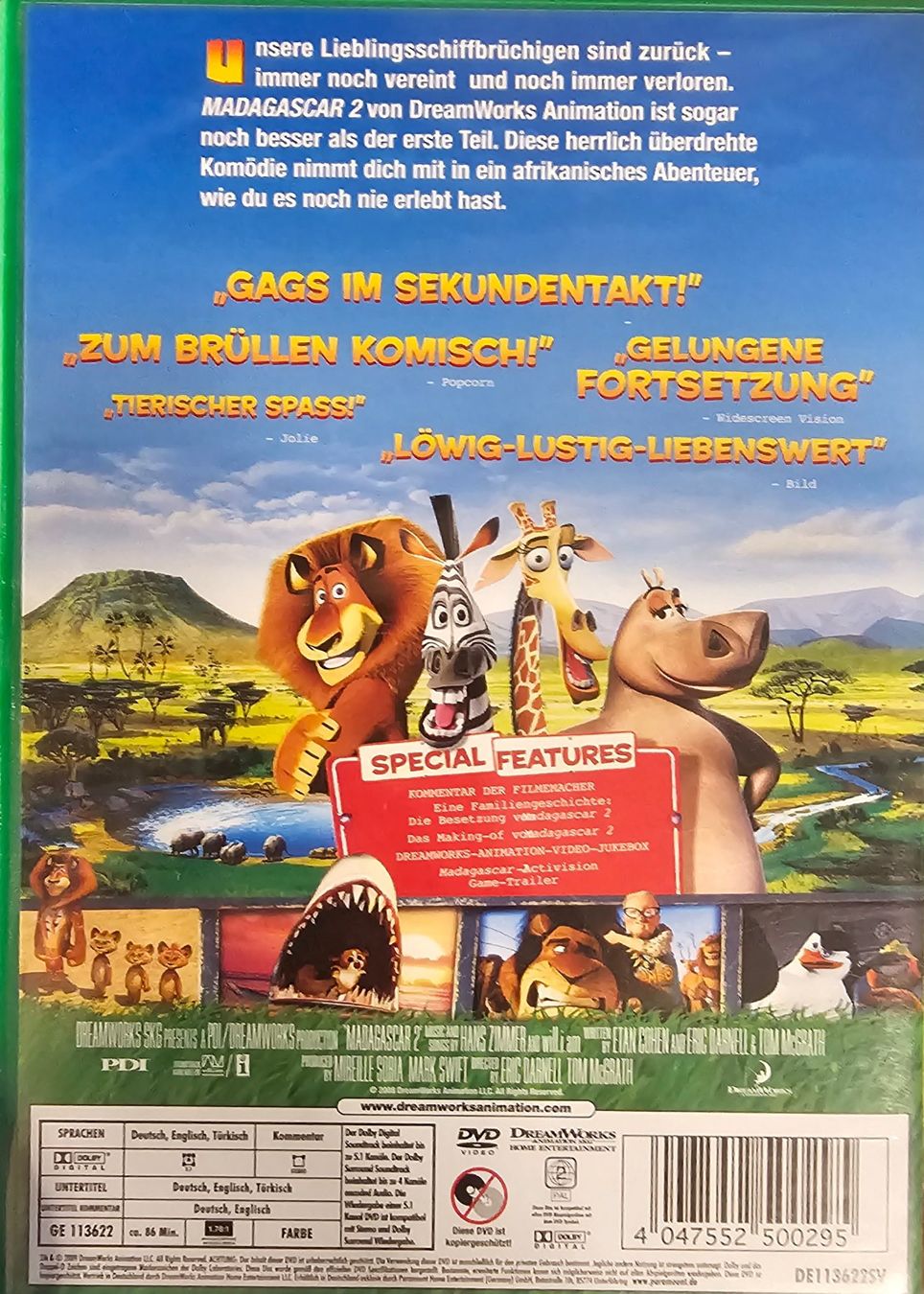 Alle DVDs: Madagascar 2 – Gebraucht aus Wahlen b. Laufen von Cg10 1