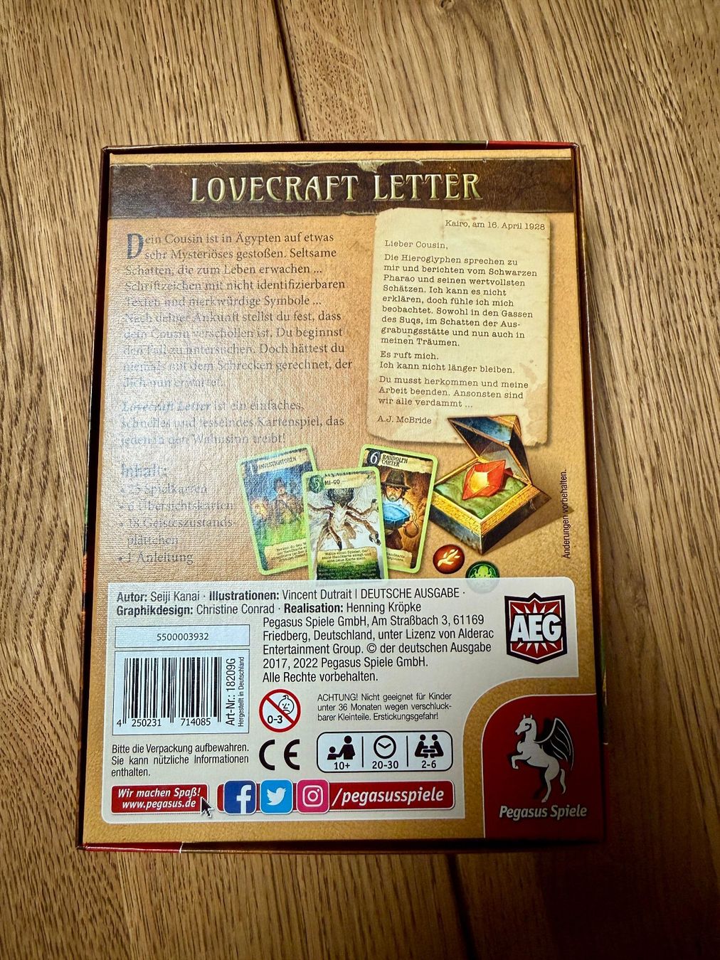 Spiele: Lovecraft Letter – Gebraucht aus Villigen von chrishacky 1